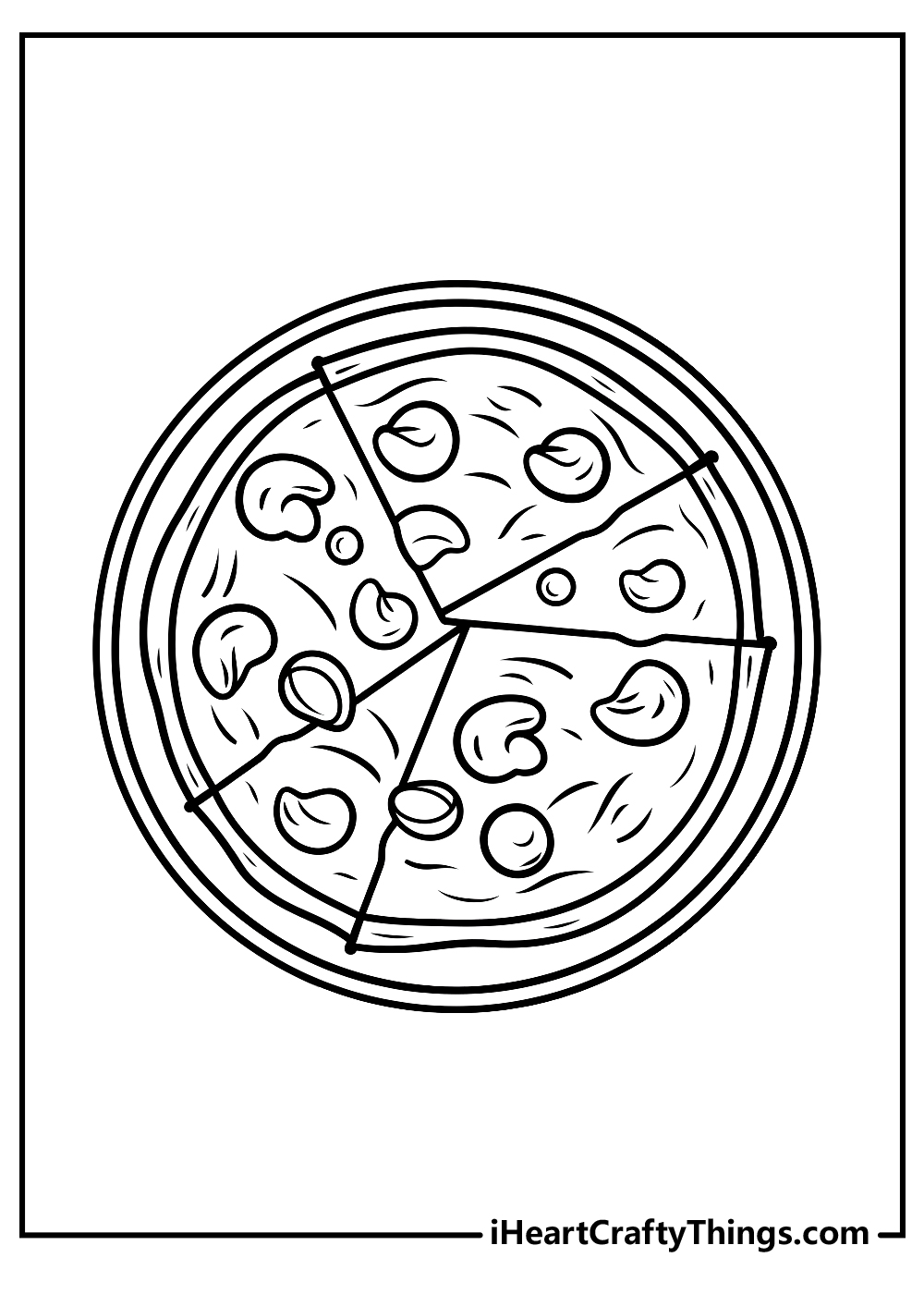 pizza coloring sheet free download