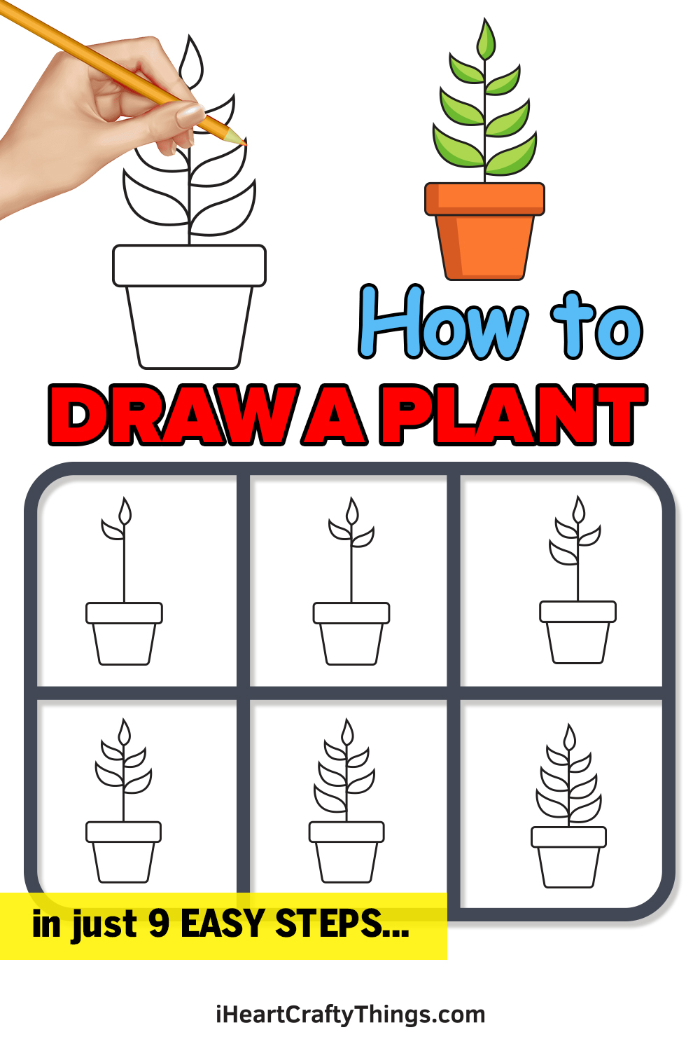 Plant Drawing — How To Draw A Plant Step By Step