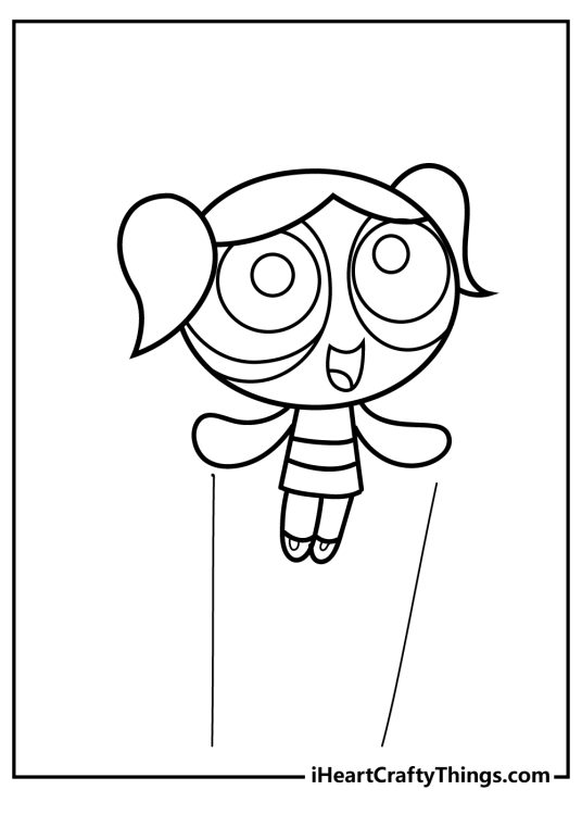 Printable sheet featuring Bubbles with opened mouth soaring through the sky