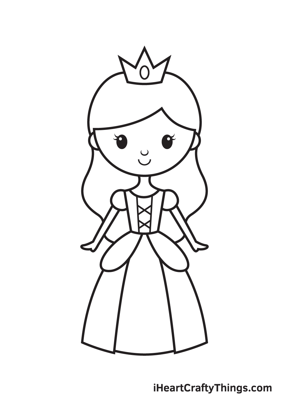 Coloring book little princess baby girl In ball dress decorated flowers  with gift. Picture in hand drawing style for baby shower. Greeting card,  party Stock Vector Image & Art - Alamy