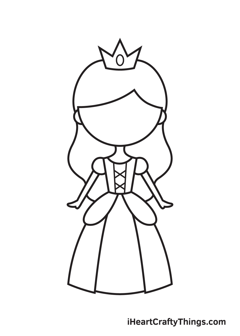 Princess Drawing – Step 8