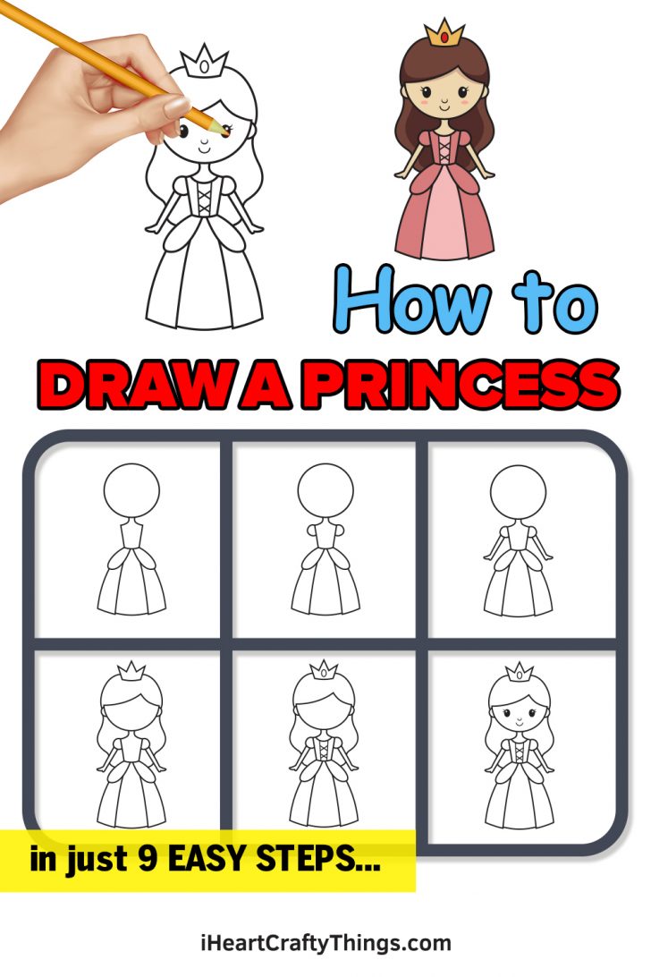 Princess Drawing — How To Draw A Princess Step By Step