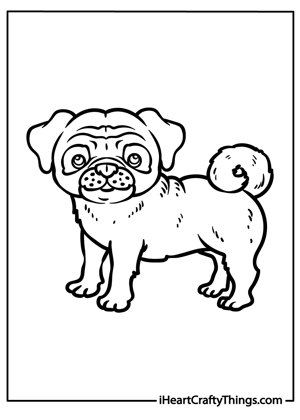 free pug coloring pages