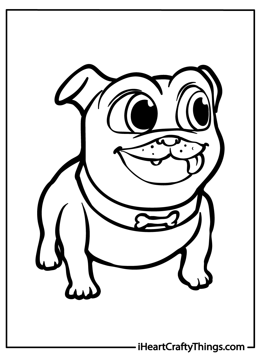 black-and-white Puppy Dog Pals Coloring Pages