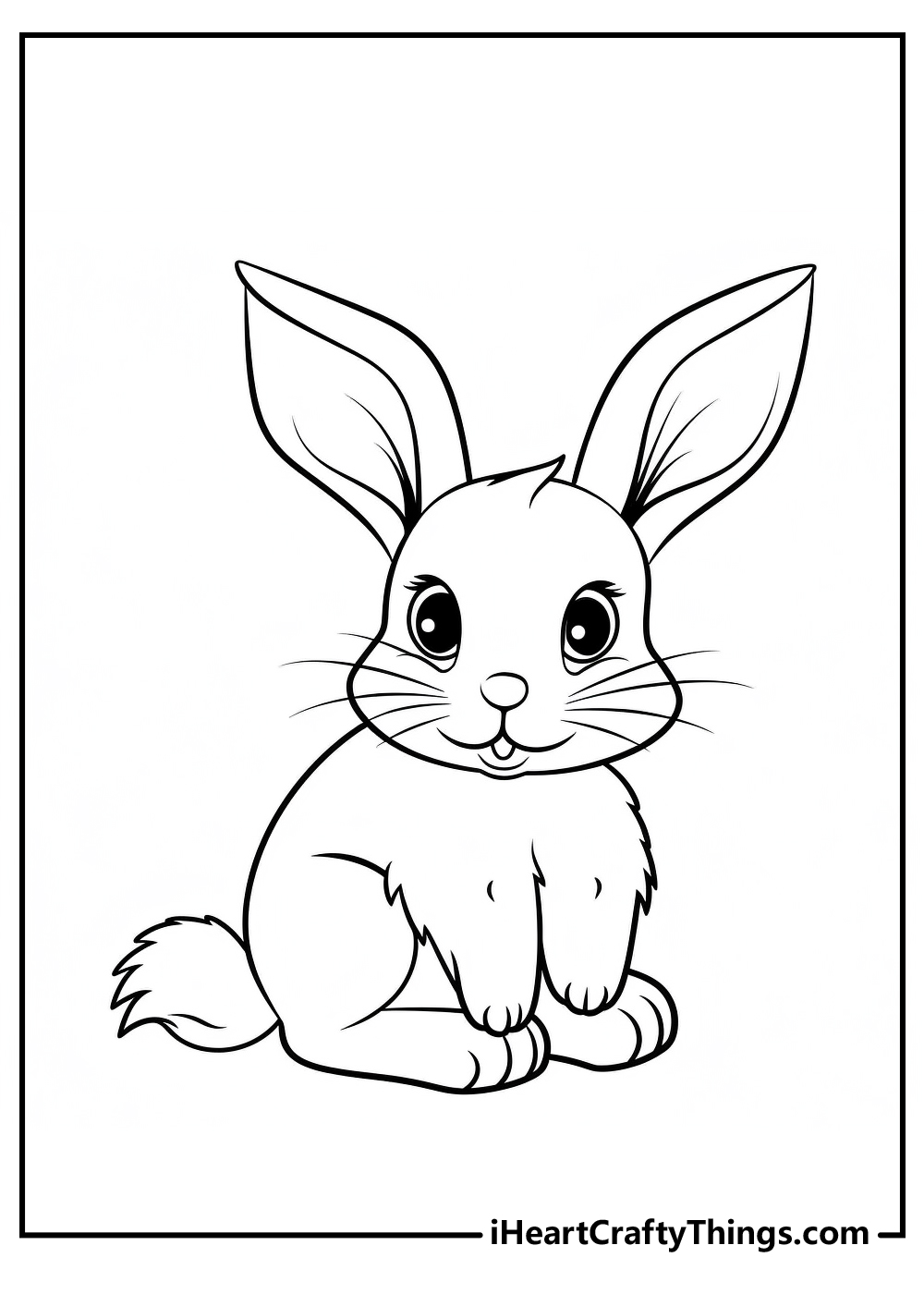 original rabbit coloring printable