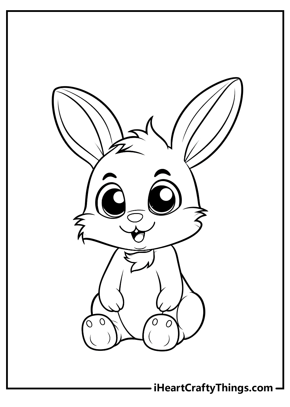 black-and-white rabbit coloring pages