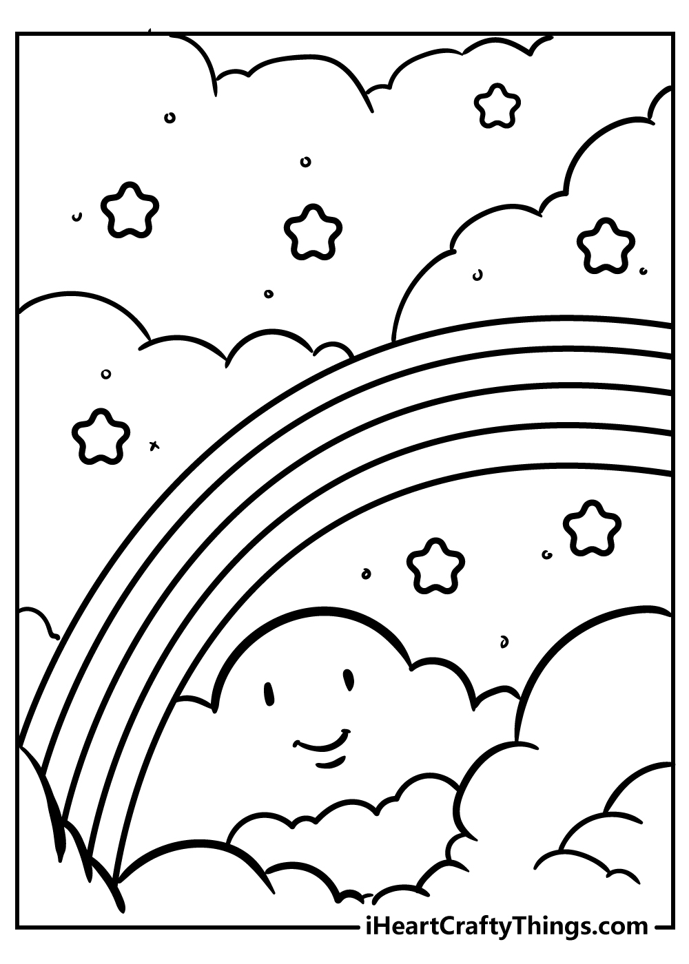 Rainbow coloring pages for kids free download
