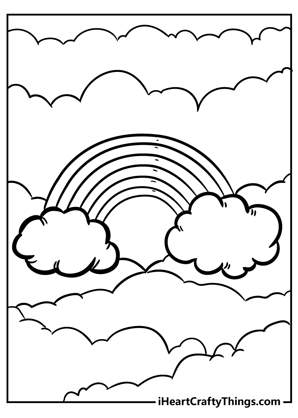 types of cloud coloring pages