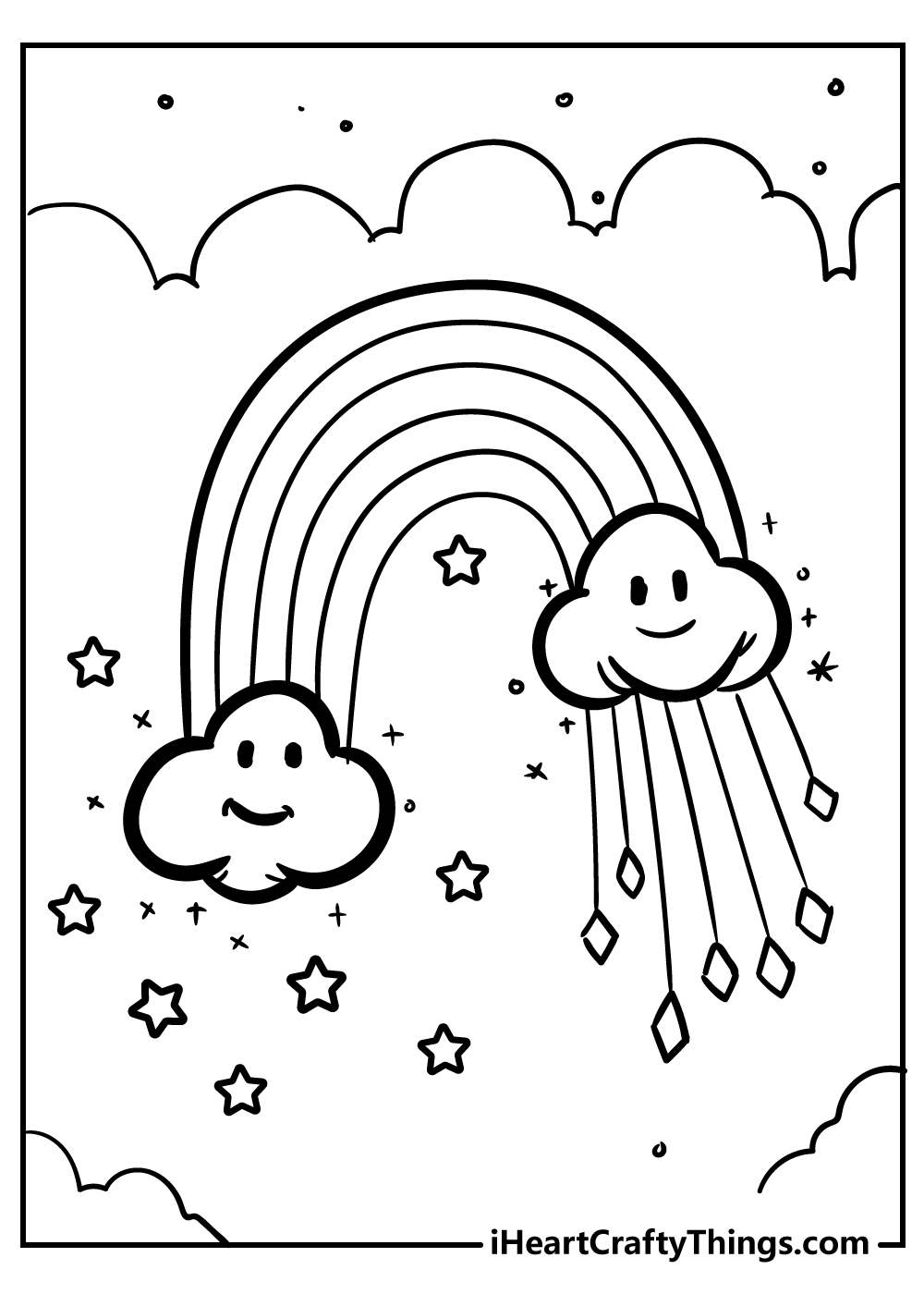 clouds coloring page