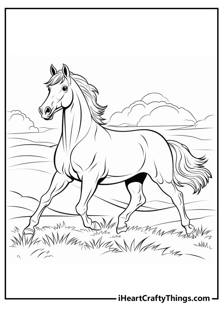 Realistic Horse Coloring Pages (Updated 2024)