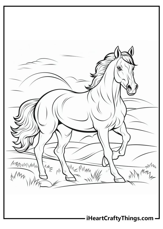 Realistic Horse Coloring Pages (Updated 2023)