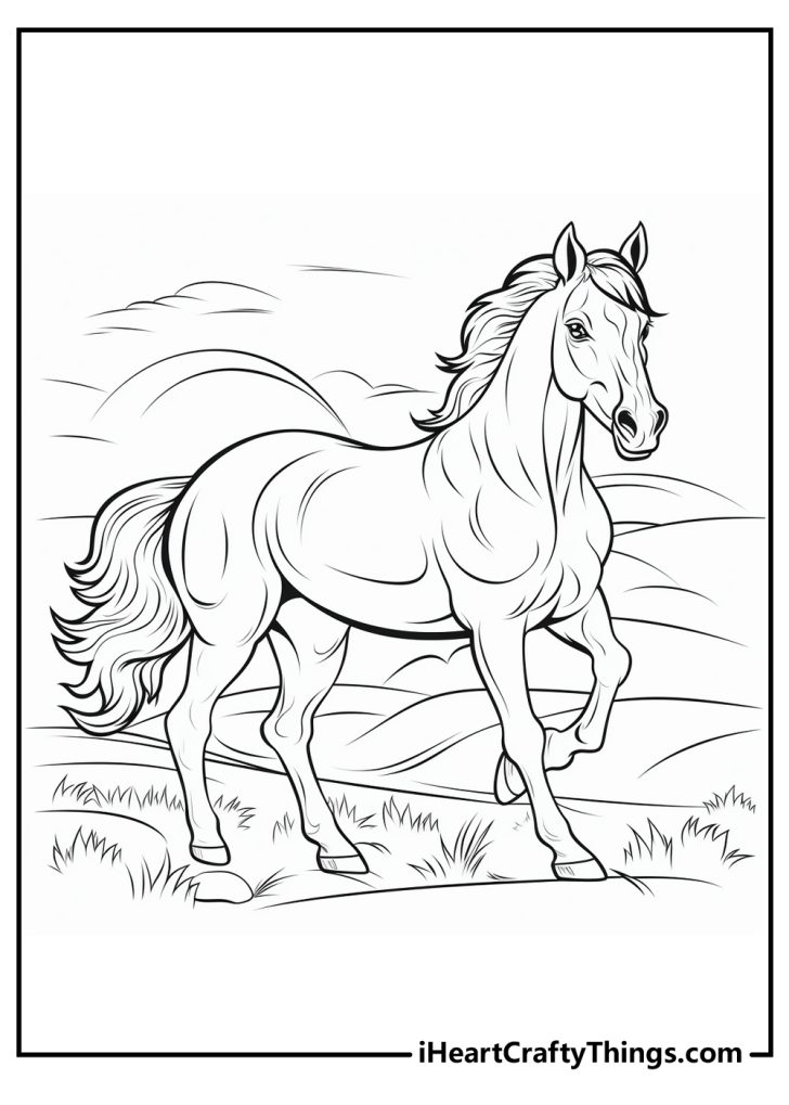 Realistic Horse Coloring Pages (Updated 2024)