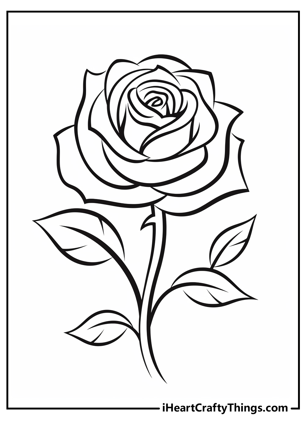 d rose 4 coloring pages