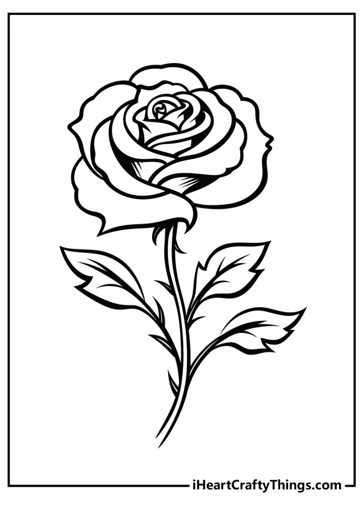 Rose Coloring Pages (100% Free Printables)