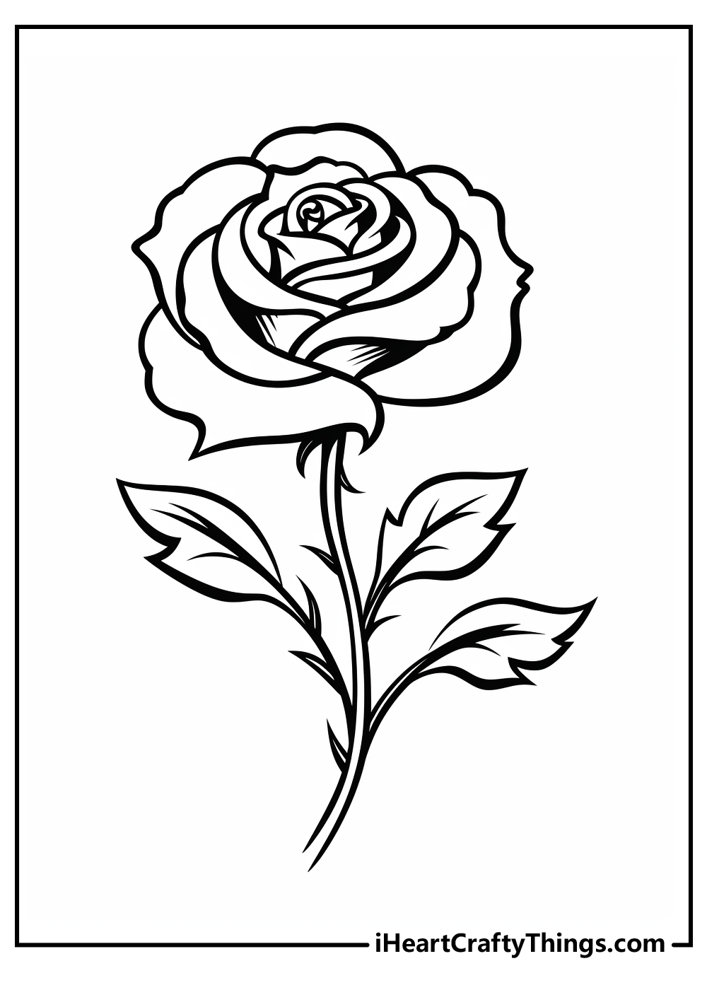 new rose coloring pages