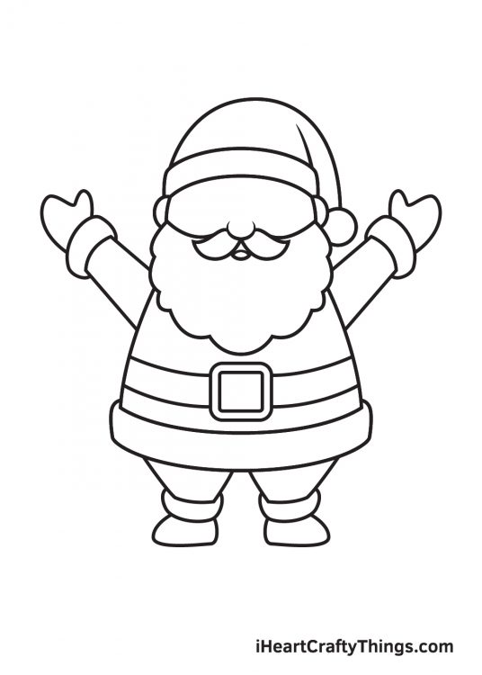 Santa Claus Drawing - How To Draw Santa Claus Step By Step