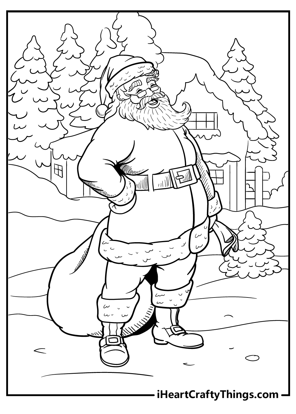 cute santa claus coloring pages