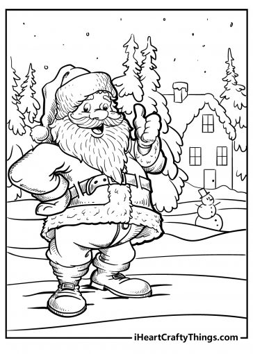 Free Santa Coloring Pages - Festive Printables For Christmas