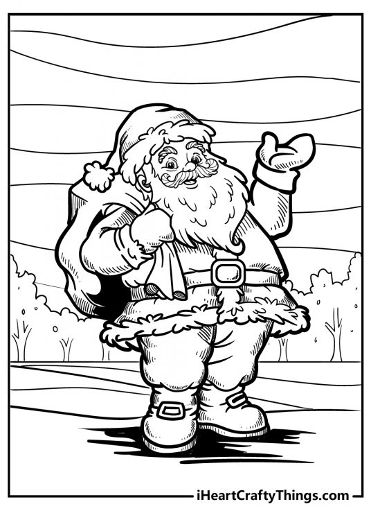Santa coloring pages