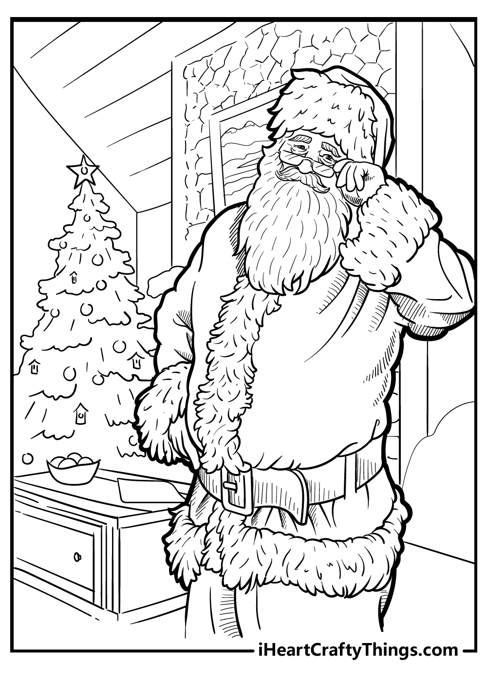  Santa Beard Coloring Pages  HD