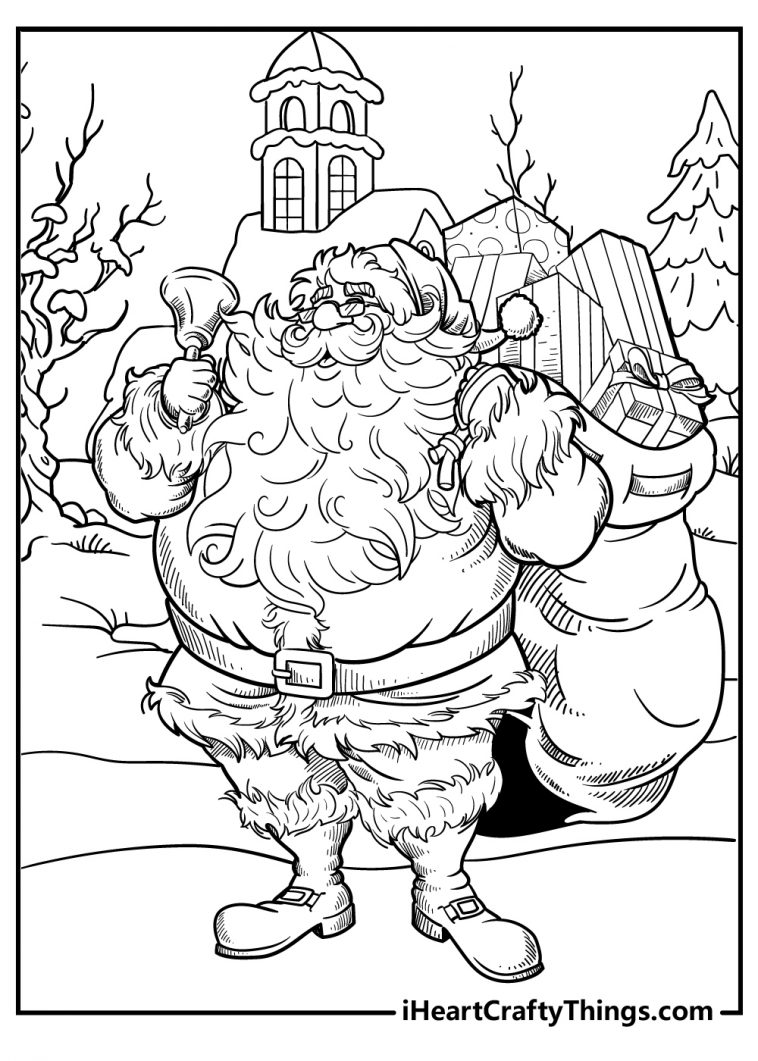 55 Santa Claus Coloring Pages (100% Free Printable Sheets)
