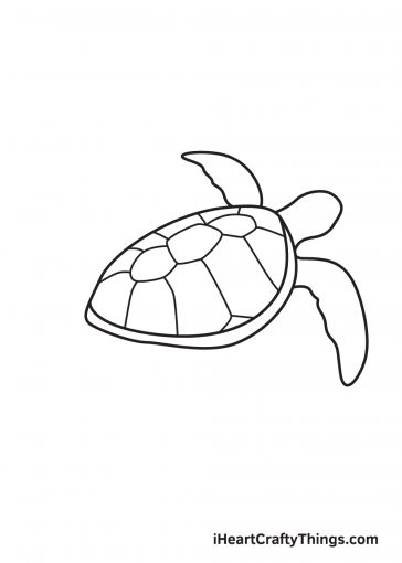 Sea Turtle Drawing - How To Draw A Sea Turtle Step By Step