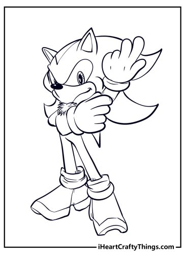 15 Shadow Sonic The Hedgehog Coloring Pages (Free Printable)