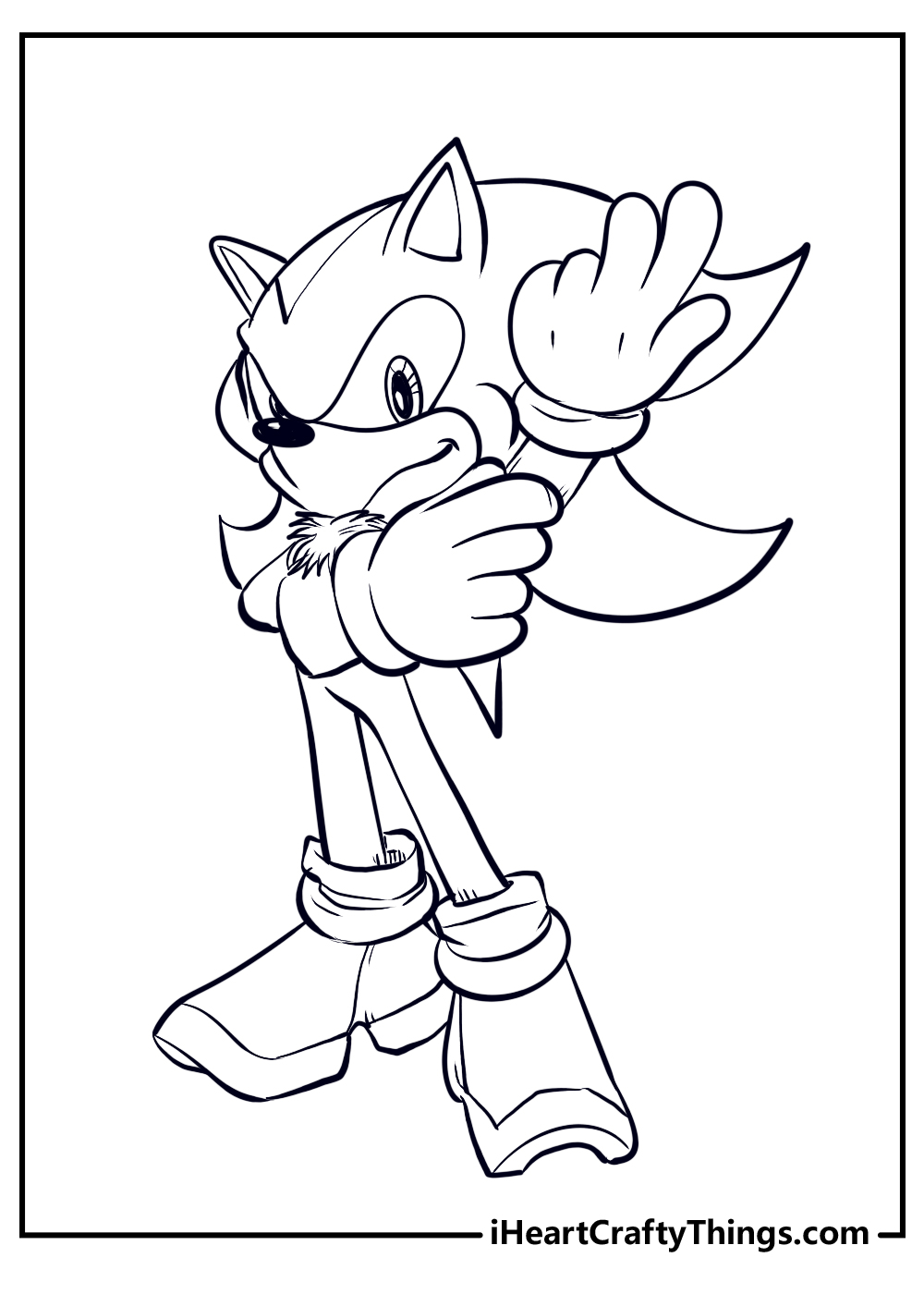 Shadow The Hedgehog Coloring Pages for Kids