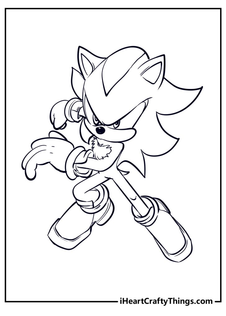 Shadow The Hedgehog Coloring Pages (Updated 2023)