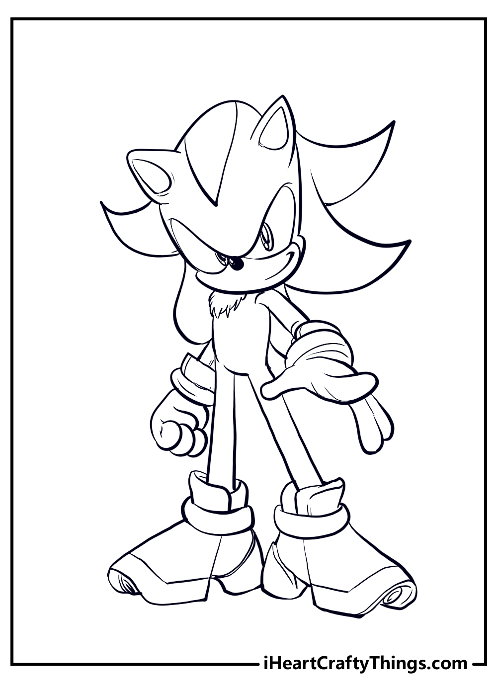 Coloring page - Shadow the Hedgehog