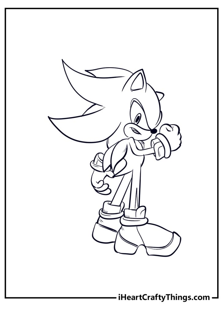 15 Shadow Sonic The Hedgehog Coloring Pages (Free Printable)