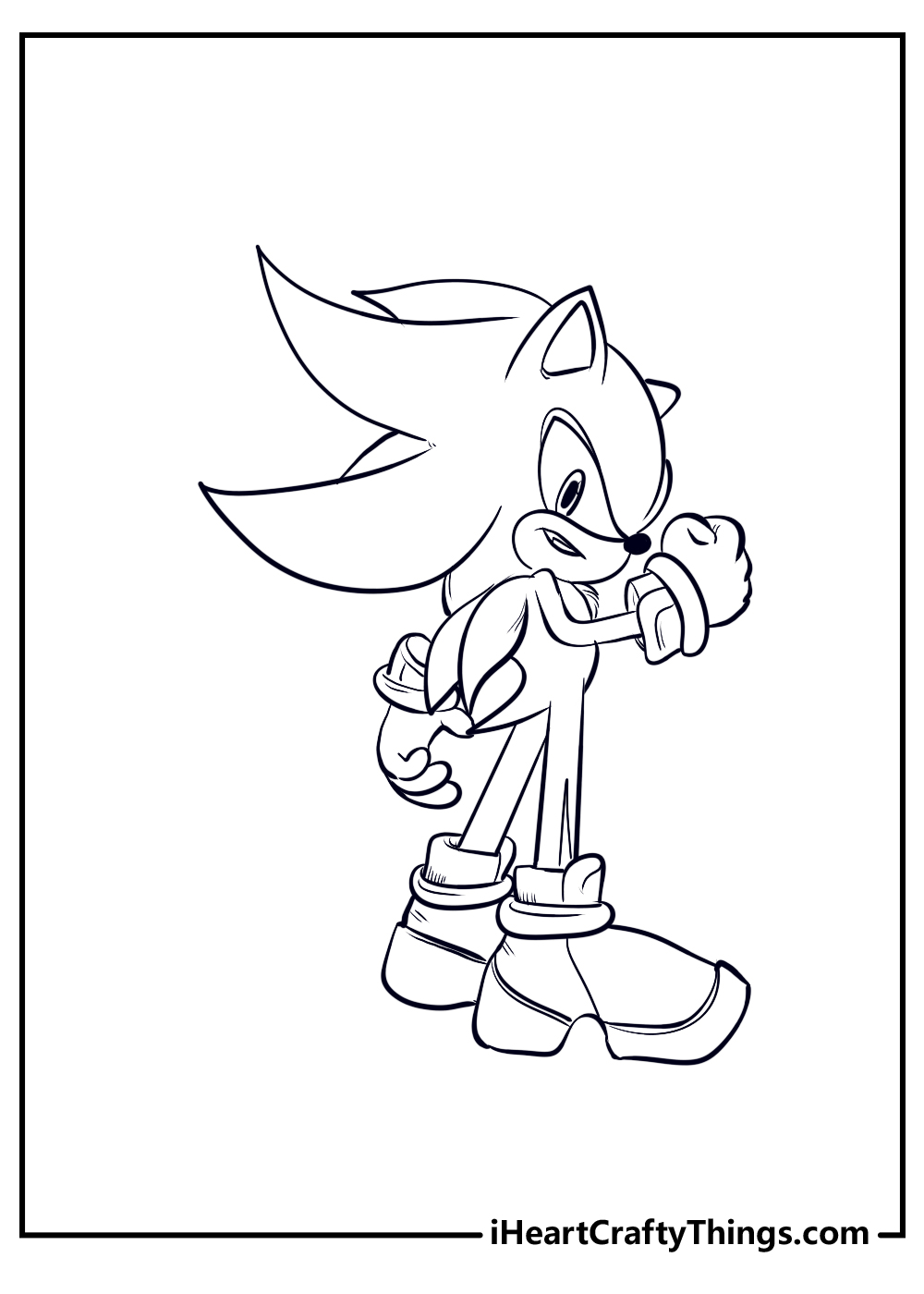 sonic shadow colorir