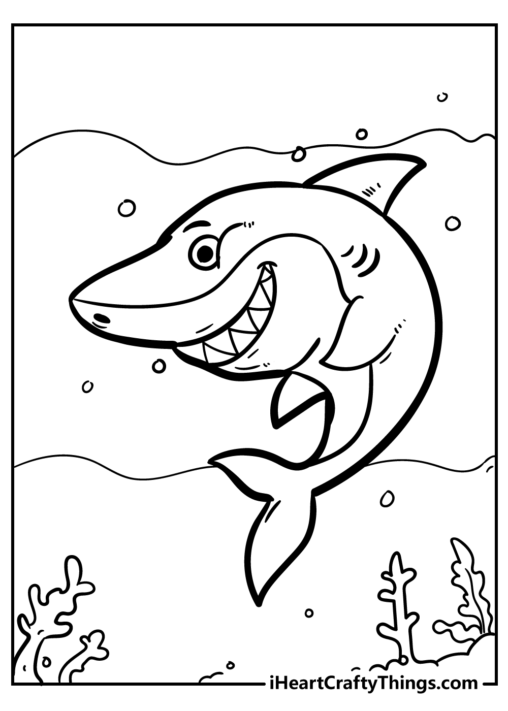 Shark coloring pages for kids free download