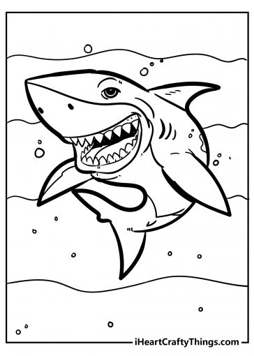 Shark coloring sheet for children free download