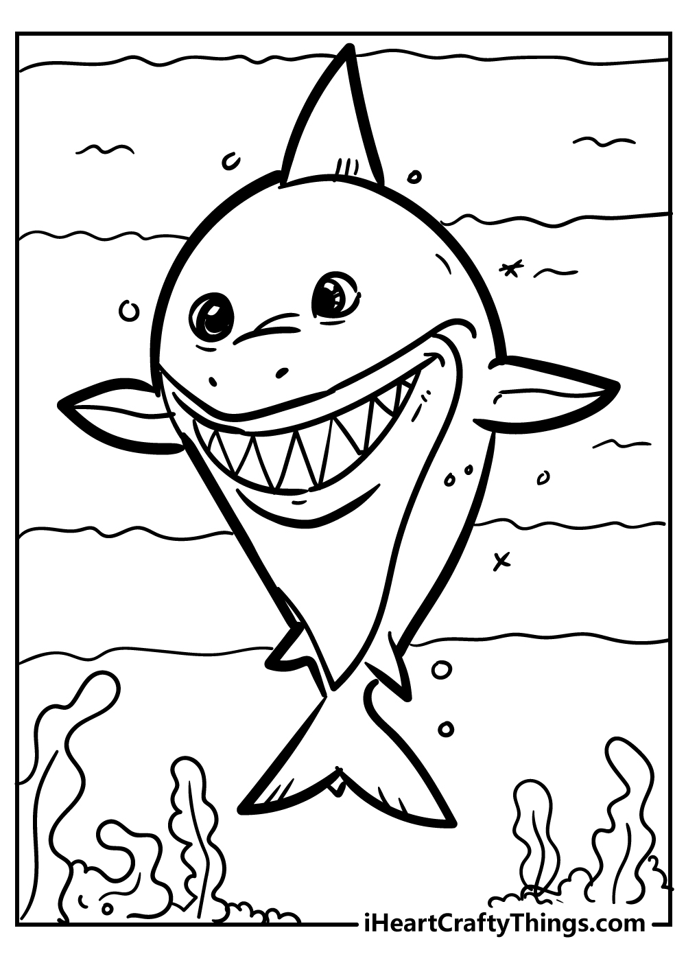 ocean shark coloring pages