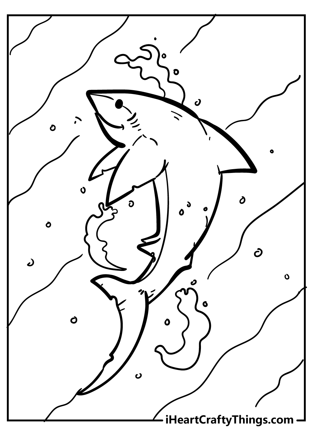 Shark coloring pages free pdf download