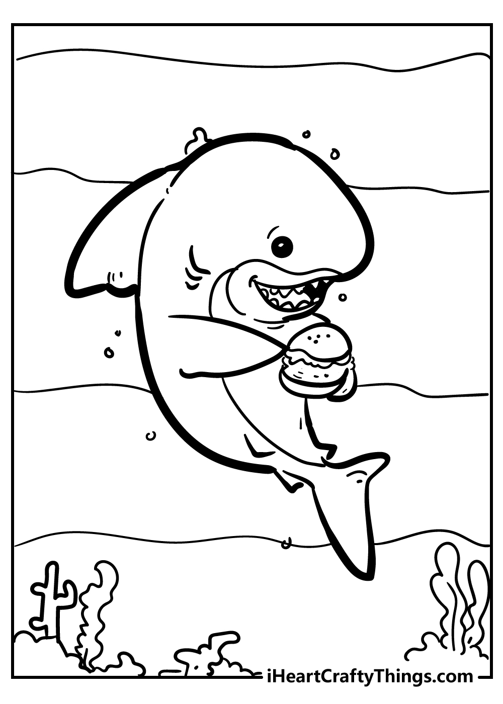 Shark coloring pages for preschoolers free printable