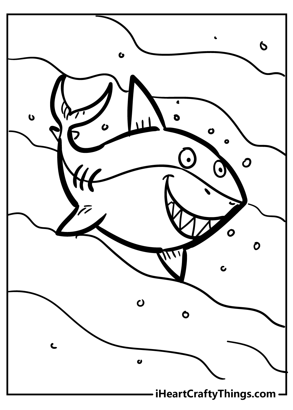 Shark coloring sheet for children free download