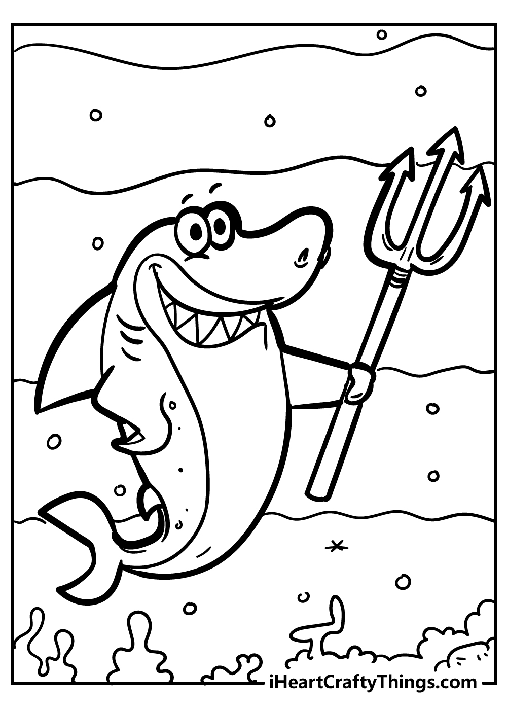 Shark coloring pages for kids free download