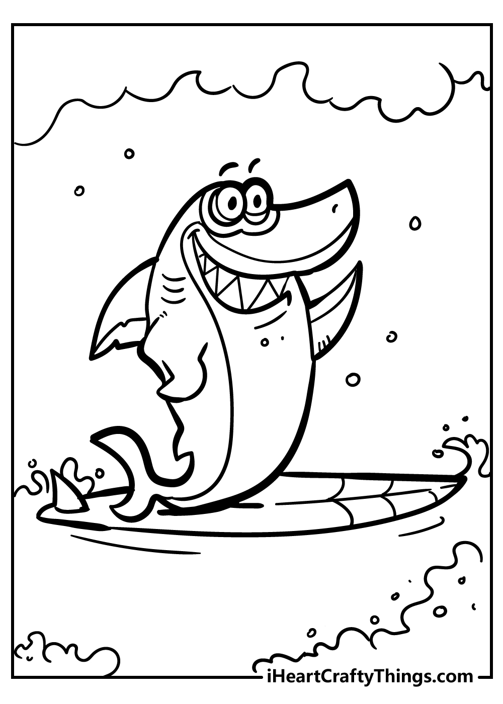 Shark coloring pages for adults free printable
