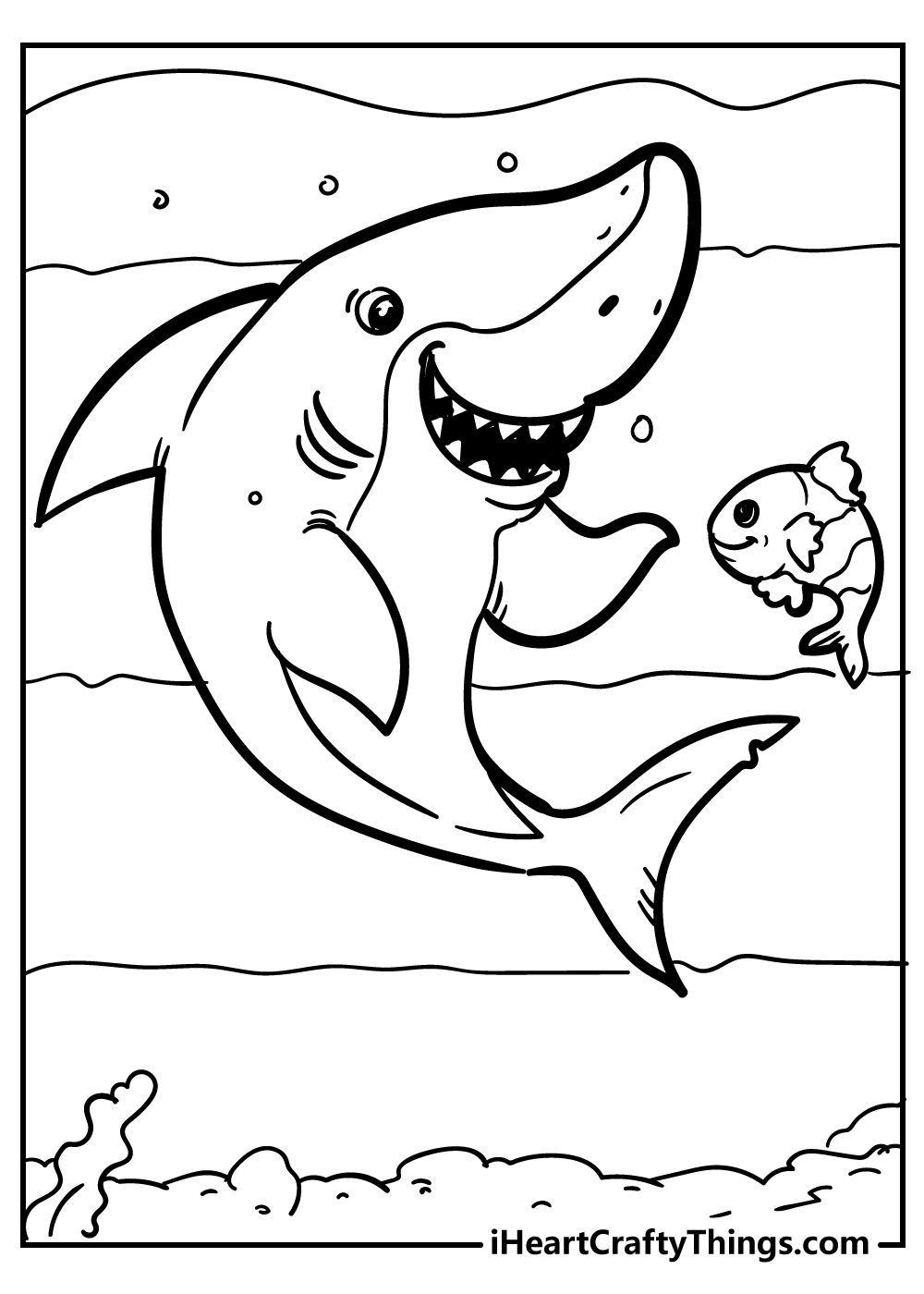 toddler shark coloring pages