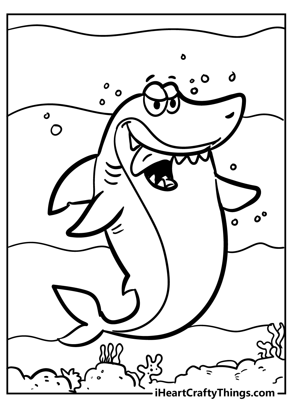 Shark coloring pages free pdf download