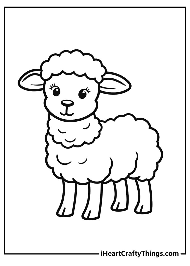 Sheep Coloring Pages (100% Free Printables)