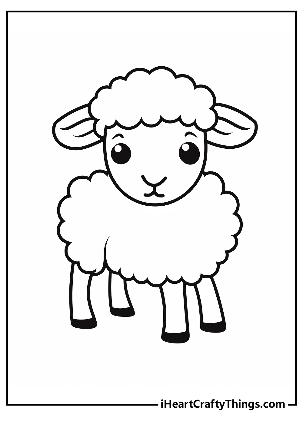 sheep coloring printable for kids