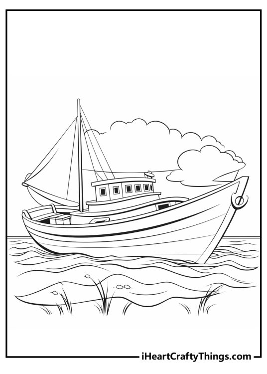 Ships and boats coloring pages