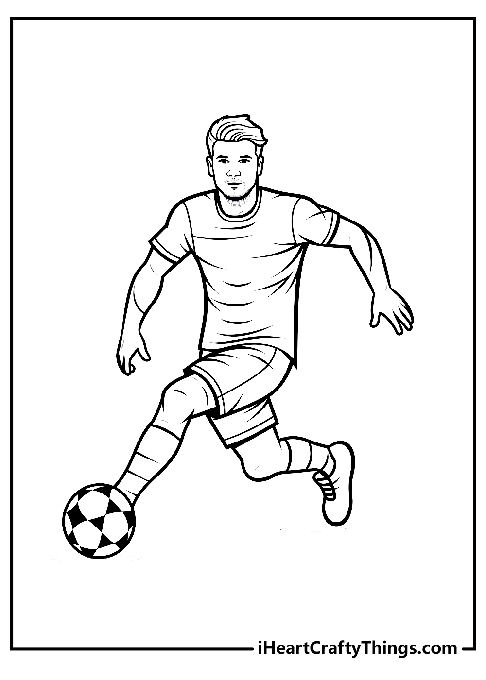 Soccer Players Coloring Pages Printable