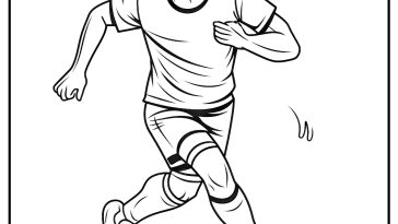 black-and-white soccer coloring pages