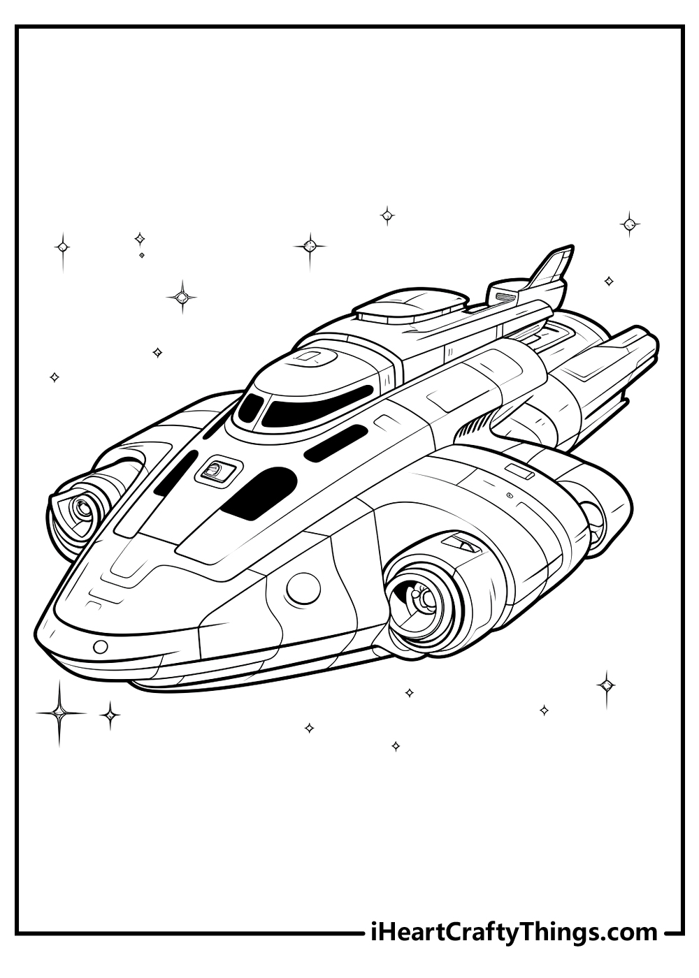 lego spaceship coloring page