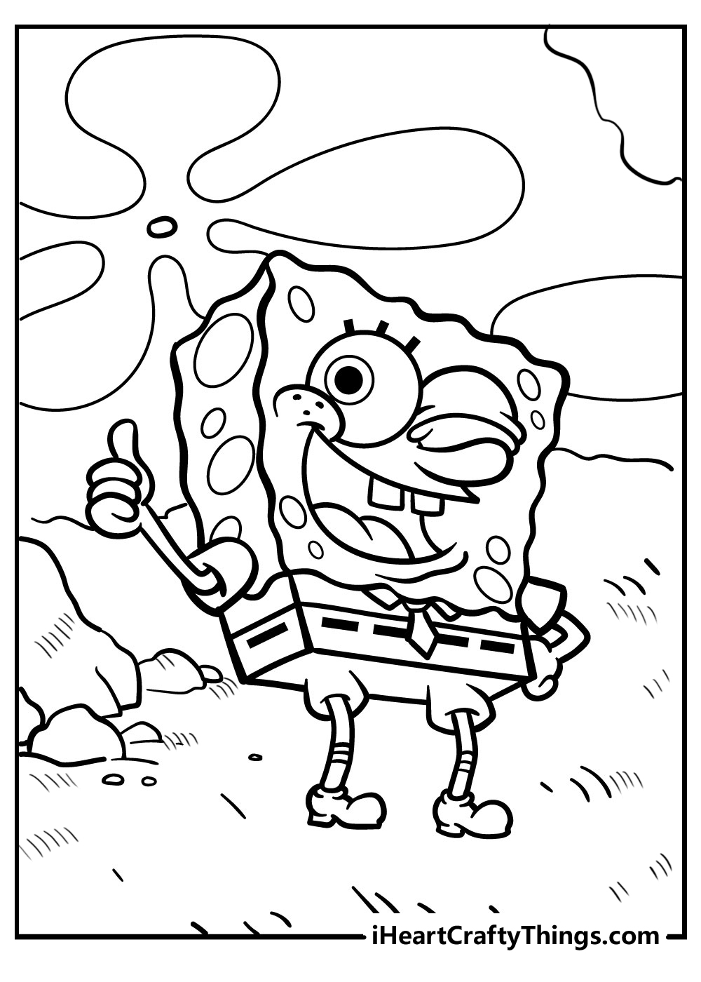 Spongebob Squarepants Coloring Book : An Interesting Coloring Book  Including Lots Of Images Of Spongebob Squarepants Which Helps To Relax And  Relive Stress (Paperback) 