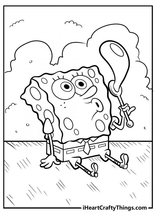SpongeBob Trying to Blow A Bubble in Bikini Bottom